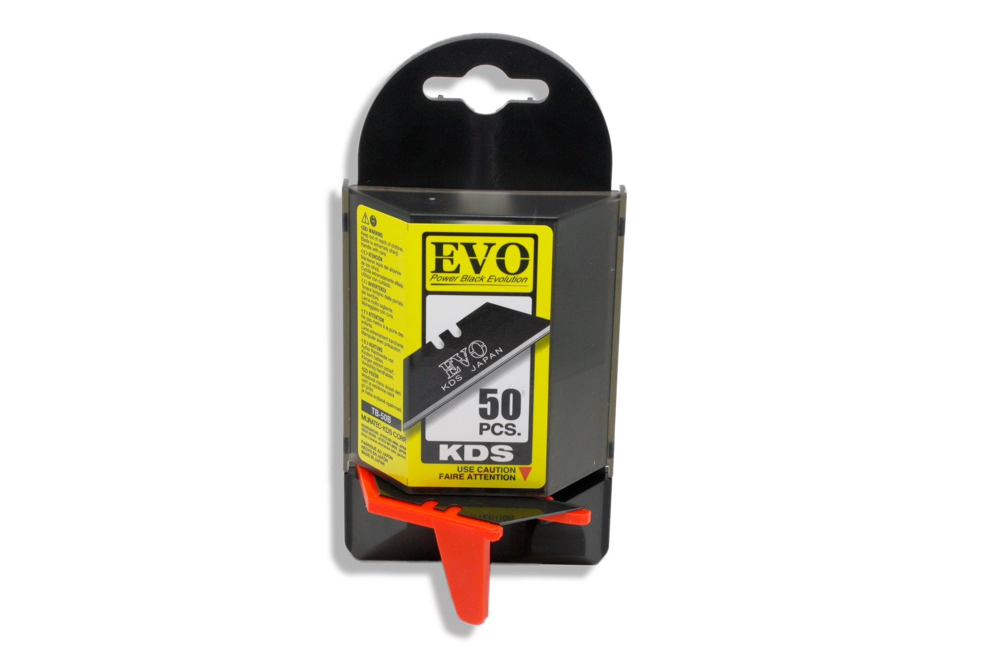 Tradegear Online's KDS EVO Black Trapezoid Blade Storage Case with "quick change" blade dispenser- 50 Pack 